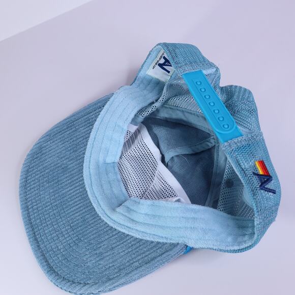 AVIATOR NATION Signature Venice Vintage Corduroy Trucker Hat Light Blue - Picture 3 of 4